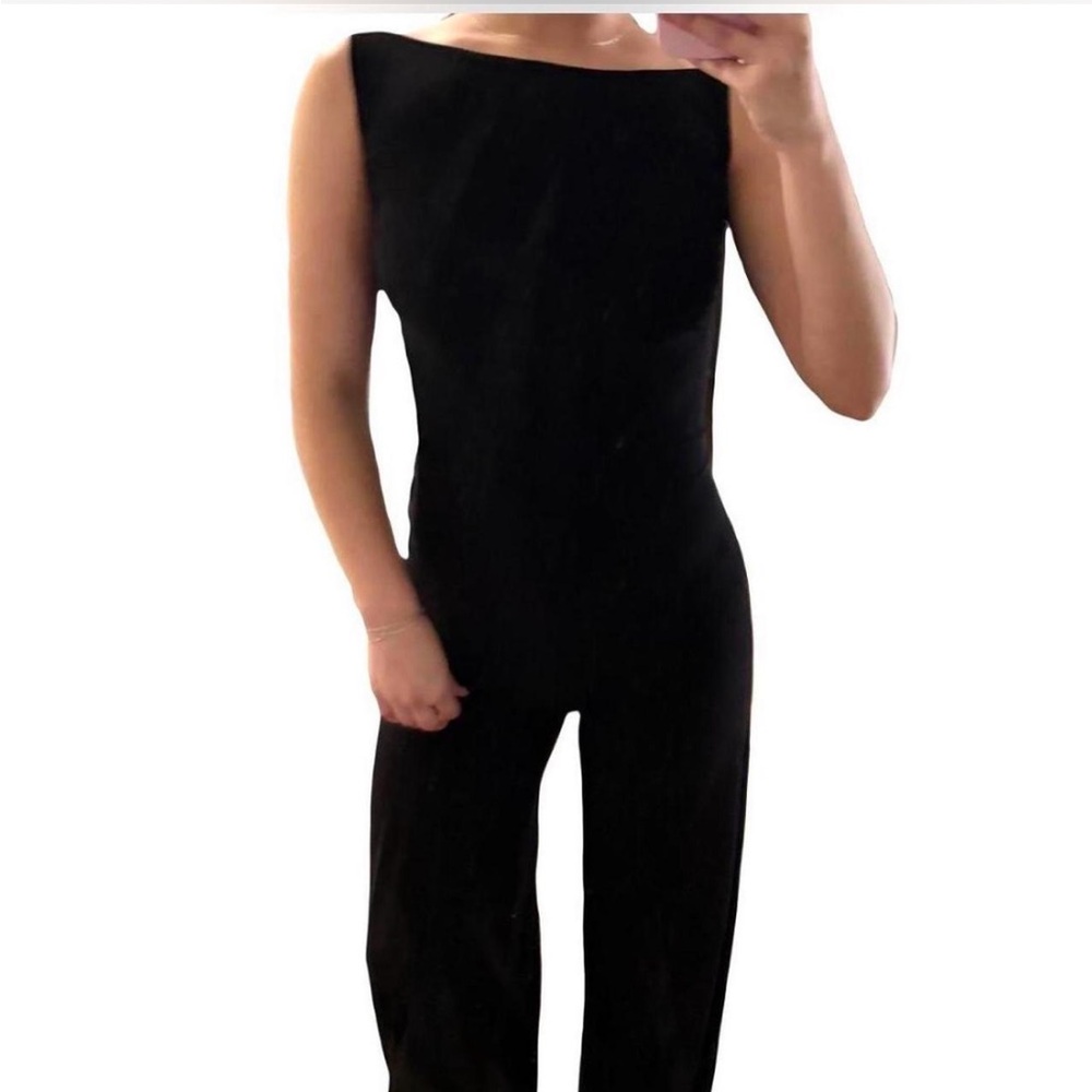 Norma Kamali black jumpsuit